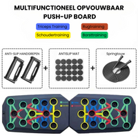 Met antislipbeugels + antislipmat + springtouw